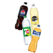 Rivella, Pepsi, 7-UP, Royal Club of Sourcy vitamin water